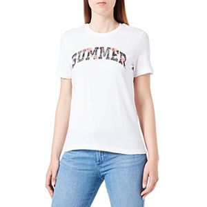 ONLY Onlsummer S/S Reg Top Cs JRS T-shirt voor dames, Helder wit/print: zomer, S