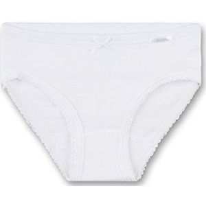 Sanetta Jazzpants voor meisjes, hoogwaardige en duurzame onderbroek van biologisch katoen, ondergoed voor meisjes, wit, 104