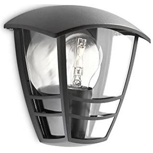 Philips Creek Buitenwandlamp - Zwart - 60 W - E27-fitting - Spatwaterdicht - Exclusief lichtbron