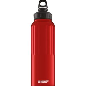 SIGG WMB Traveller Red Drinkfles, 1,5 liter, vrij van schadelijke stoffen, lekvrije en vederlichte drinkfles van aluminium, rood