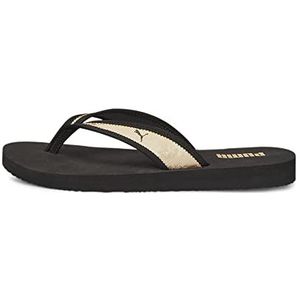PUMA Sandy Flip Space Metallics Flop voor dames, Matte PUMA Gold PUMA Zwart PUMA Goud, 35.5 EU