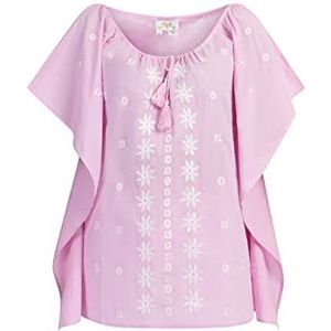 ALARY Dames poncho 15826565-AL01, roze-wit, S, roze/wit, S