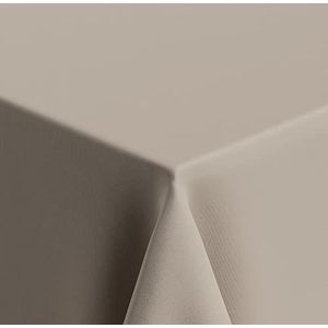 Venilia Tafelkleed Uni Taupe, tafellaken, tafeldecoratie, strijkvrij, van polyester, rechthoekig, 1,5 x 3m, 59533