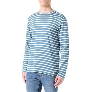 Armor Lux Rustieke katoenen matrozenboom erfgoed, Winterblauw/Natuur, L/Tall