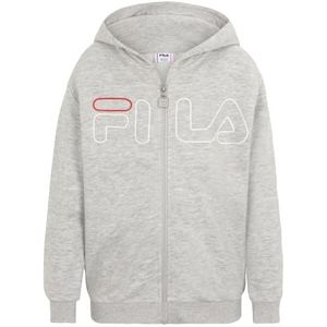 FILA Unisex Salis Sweatshirt met capuchon voor kinderen, lichtgrijs gem., 86/92 cm