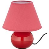 BRILLIANT lamp Primo tafellamp rood | 1x D45, E14, 40W, geschikt voor vallampen (niet inbegrepen) | Schaal A ++ tot E | Met snoerschakelaar