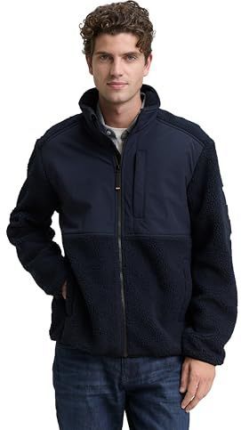 Tom Tailor - Regular Fit Jack - Imitatiebont - Opstaande Kraag