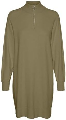 Gebreide Jurk - VMHAPPINESS - Effen - Kort/Mini - Lange Mouw