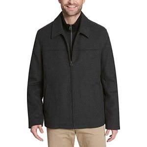 Dockers Heren Logan Wolmix Open Bodem Bib Jacket Jas, Houtskool/Softshell Slab, S