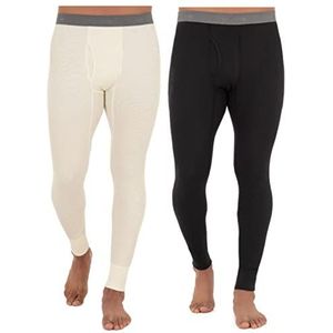 Fruit of the Loom Heren Pyjama Bodem, Zwart/Naturel, XL