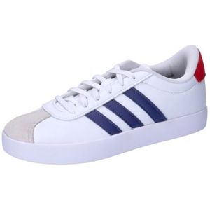 adidas VL Court 3.0 Kinderschoenen, uniseks sneakers voor kinderen en jongens, Cloud White Dark Blue Better Scarlet, 32 EU