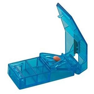 Transparante tablettensnijder met houder.