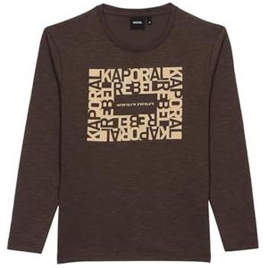 Kaporal T-shirt voor jongens, model Miho, kleur zwart, maat 8 jaar, Mokka, 8 Jaren
