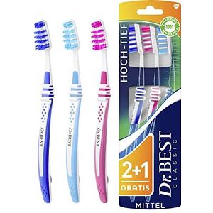 Dr.BEST High Deep Medium Tandenborstel, 3 stuks