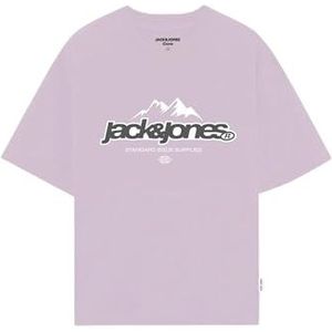 JACK & JONES Jcoflare Front Tee Ss Crew Neck FST, Lichtlilac, S