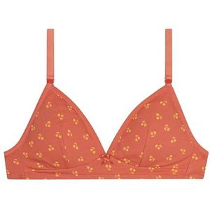 DIM Beha voor meisjes, zonder beugel, afneembaar schuim, katoenen zakken, 1 stuk, Bruin/Oranje, 70A