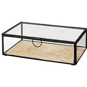 Broste Copenhagen Box, messing, zwart/bruin, 15 x 26 x 7,5 cm