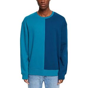 edc by ESPRIT Sweat in Color-Block-look, teal blue, L