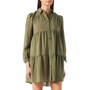 HUGO Dames geruite jurk, donkerbeige255, 32 NL