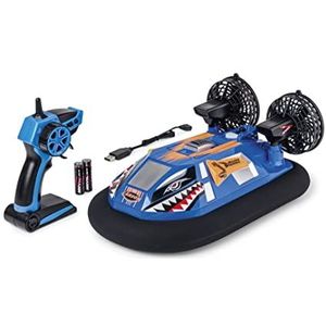 Carson 500108048 Hovershark 2.4G 100% RTR blauw/oranje - met 2.4 GHz afstandsbediening, RC boot, RC Hovershark, afstandsbediening speelgoed voor kinderen, hovercraft