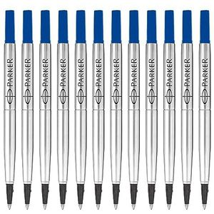 Parker Vullingen voor Rollerball Pen | Medium Tip | Blauwe QUINK Inkt | 12 Count