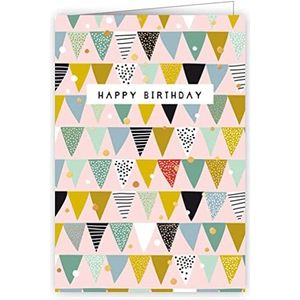 Quire Mini Card Gelukkige Verjaardag Slingers