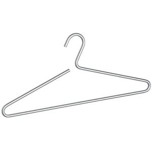 Wenko Kleerhanger Lux garderobehanger, 42 x 19 x 0,8 cm, zilver mat