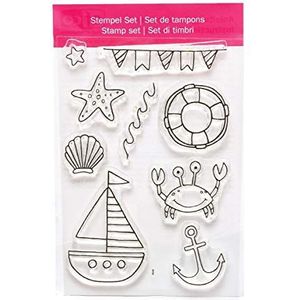 EFCO - stempel helder Beach A7/74 x 105 mm 9 delen transparant, 11 x 8 x 2 cm