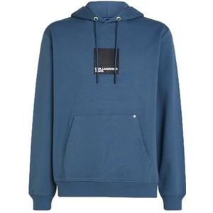 KARL LAGERFELD - Regular Box - Sweat à Capuche - Vintage Indigo - 100% Katoen Biologisch
