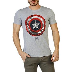 Marvel Captain America Ca Comic Shield T-shirt voor heren, Sport Grijs, L