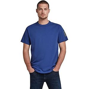 G-STAR RAW Sweatshirt voor heren met stiksel, Blauw (Lighting Blue C336-C615), XS