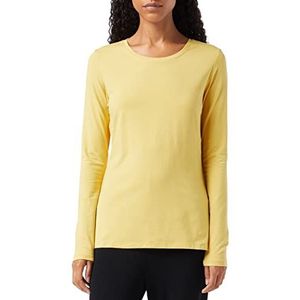 Amazon Essentials Women's T-shirt met lange mouwen en ronde hals in klassieke pasvorm (verkrijgbaar in grote maten), Donkergeel, XS