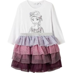 NAME IT Meisjes Nmfokanna Frozen Ls Tulle Jurk Wdi Tule Jurk, wit, 104