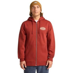 Billabong - Hoodie Foundation - Brick - Met Capuchon - 55% Katoen - 25% Katoen - 20% Polyester