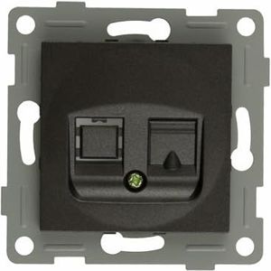 S-EMPOT.RJ 45 Base-grafiet: Elegante en functionele oplossing voor uw netwerkverbindingen, ideaal voor moderne omgevingen, combineert esthetiek en prestaties in één product.