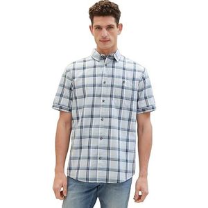 TOM TAILOR Herenhemd, 34700 - Lichtblauw Multicolor Check, S