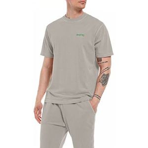 Replay T-shirt voor heren, korte mouwen, jersey, Nepali Grey 585, S