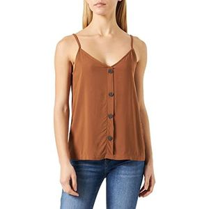 Only Womens Onlnova Life Button Singlet SOLID PTM T-shirt, toffee, 36