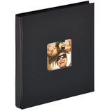 walther design fotoalbum zwart 400 foto's 10x15 cm stockalbum met omslaguitsparing, Fun EA-110-B