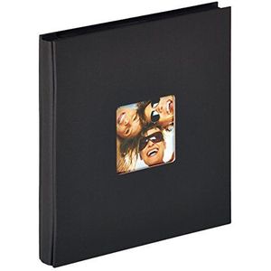 walther design fotoalbum zwart 400 foto's 10x15 cm stockalbum met omslaguitsparing, Fun EA-110-B