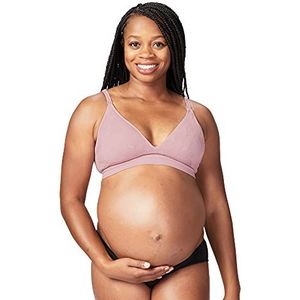 Cake Maternity De Sproeten van vrouwen Gerecycleerde Draad Vrije Verpleegkundige Beha voor Borstvoeding, Mauve, S