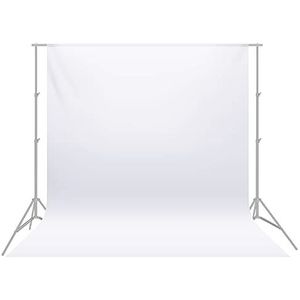 Neewer® 6 x 9FT/1,8 x 2,8M PRO Photo Studio 100% pure mousseline inklapbare achtergrondachtergrond voor fotografie, video en televisie (alleen achtergrond, geen frame) - wit