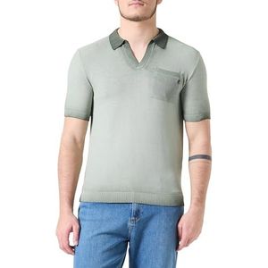 Replay - Pull à manches courtes - Grijs groen - Katoen