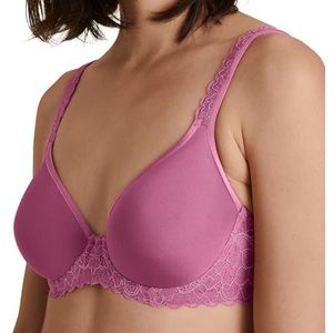 CALIDA Natural Comfort kanten beha voor dames, verstelbare bandjes, met kanten details, Red Violet, 90B