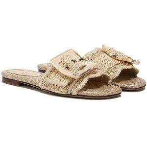 Sam Edelman Womens Bambi Flat Sandal, Natural, 9.5 US