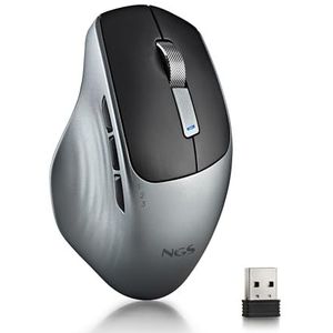 NGS - Lush-RB - Draadloze Muis - Ergonomisch - Oplaadbare USB-C-batterij - 2,4 GHz + Bluetooth 4.0/5.0