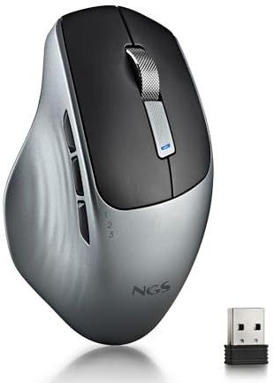 NGS - Lush-RB - Draadloze Muis - Ergonomisch - Oplaadbare USB-C-batterij - 2,4 GHz + Bluetooth 4.0/5.0