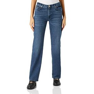 7 For All Mankind Dames Ellie Straight Luxe Vintage Jeans, Donkerblauw, Regular, Donkerblauw, 48