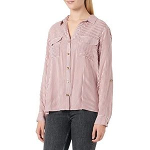 bestseller a/s Dames VMBUMPY L/S Shirt New NOOS Blouse, Sneeuw White/Stripes: Dry Rose, S