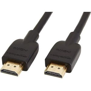 Amazon Basics High-Speed, 4K Ultra HD HDMI 2.0 kabel/snoer, 60 Hz, 2160p, 48 bit, 18 Gbps, 3D, male-to-male, 0,9 m (2,9 ft) voor laptop